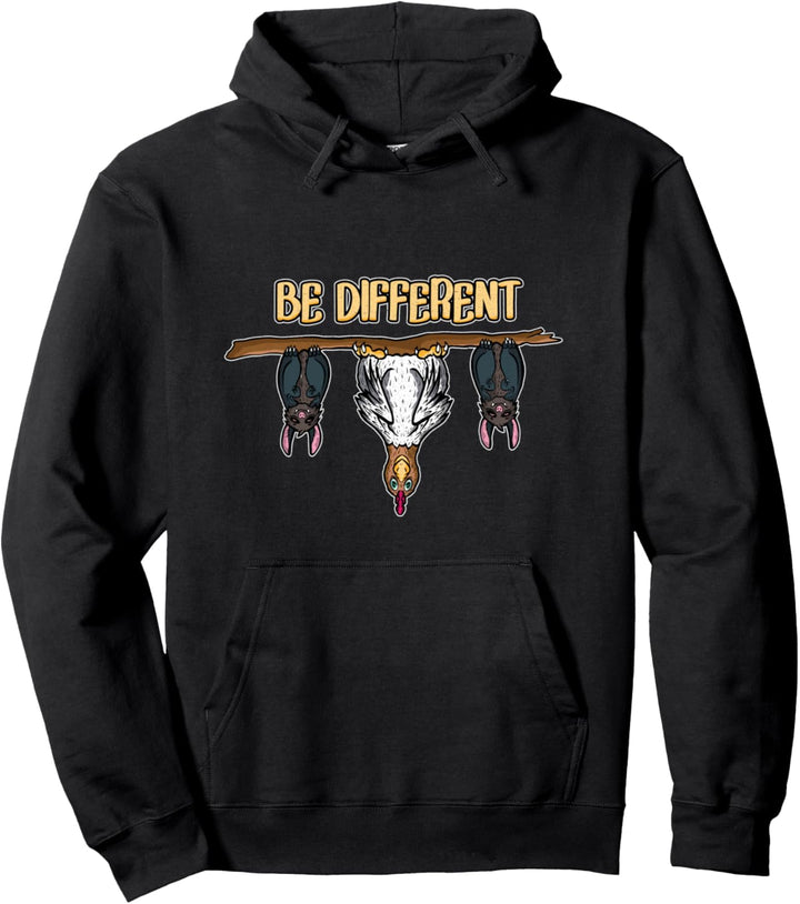 Be Different Huhn und Fledermäuse Pullover Hoodie