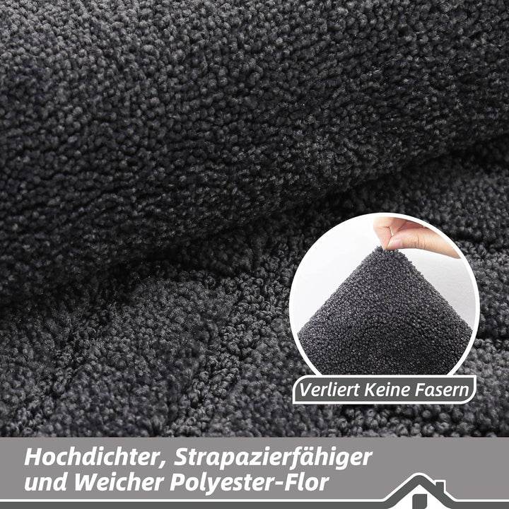 BEQHAUSE Fussmatte Innen, Schmutzfangmatte Waschbar 80 * 120 cm, Fussabtreter Innen Maschinenwaschba