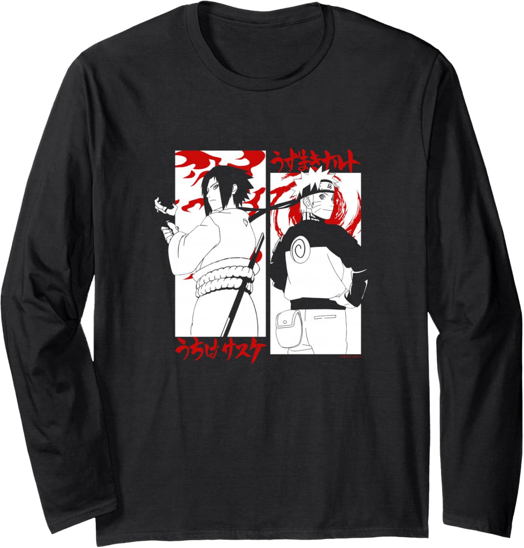 Naruto Shippuden Sasuke gegen Naruto Langarmshirt