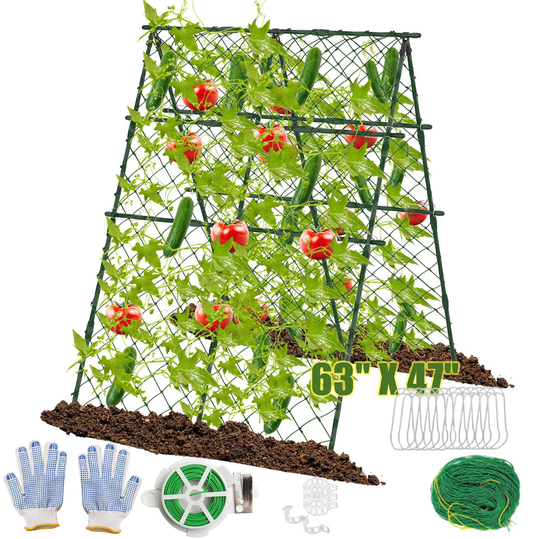 Tomaten Gurken Rankhilfe, 160 * 140 * 120cm rankgitter Metall Rankhilfe Garten Gurken Himbeeren, für