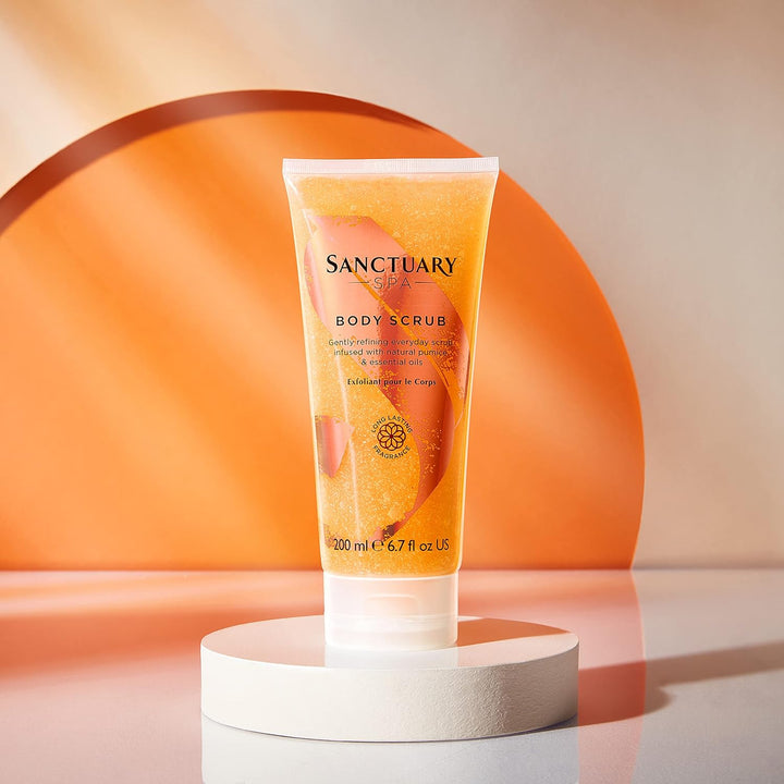 Sanctuary Spa Körperpeeling mit natürlichem Bimsstein und ätherischen Ölen, vegan und tierversuchsfr