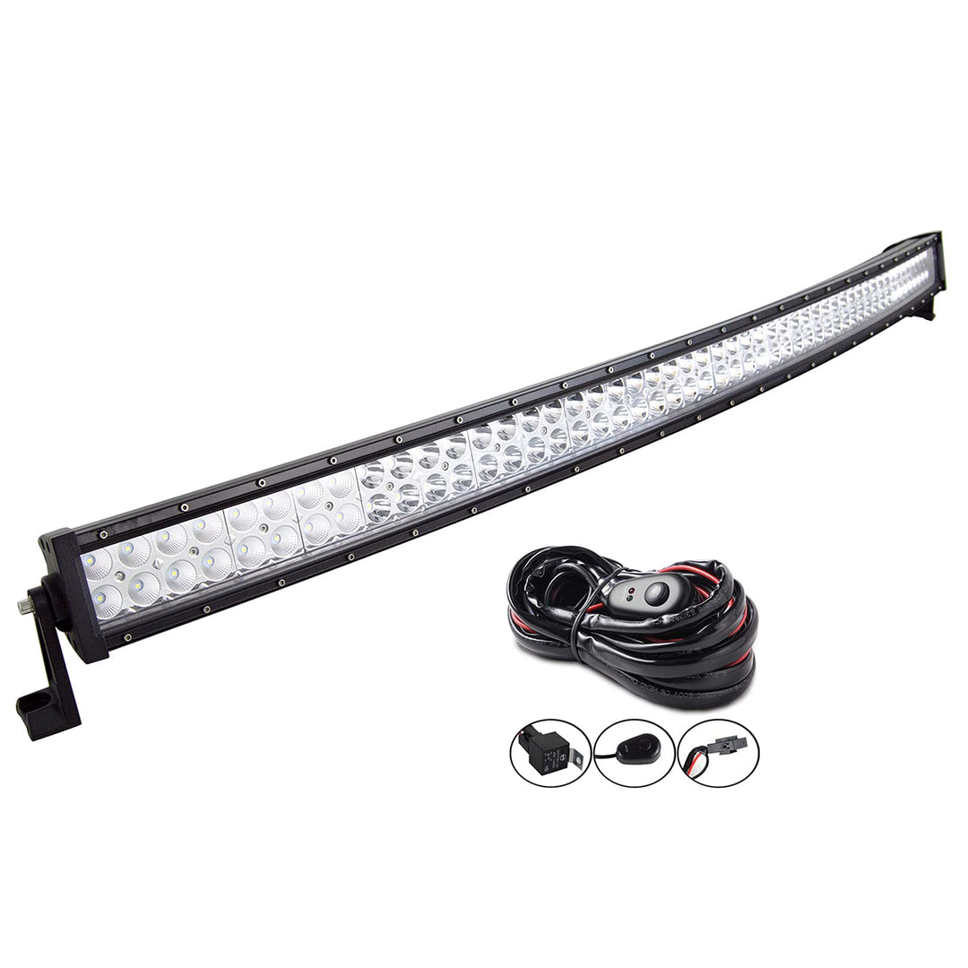 AUXTINGS LED-Lichtleiste 52 Zoll 132,1cm 300W gebogen LED arbeitsscheinwerfer Zusatzscheinwerfer Aut