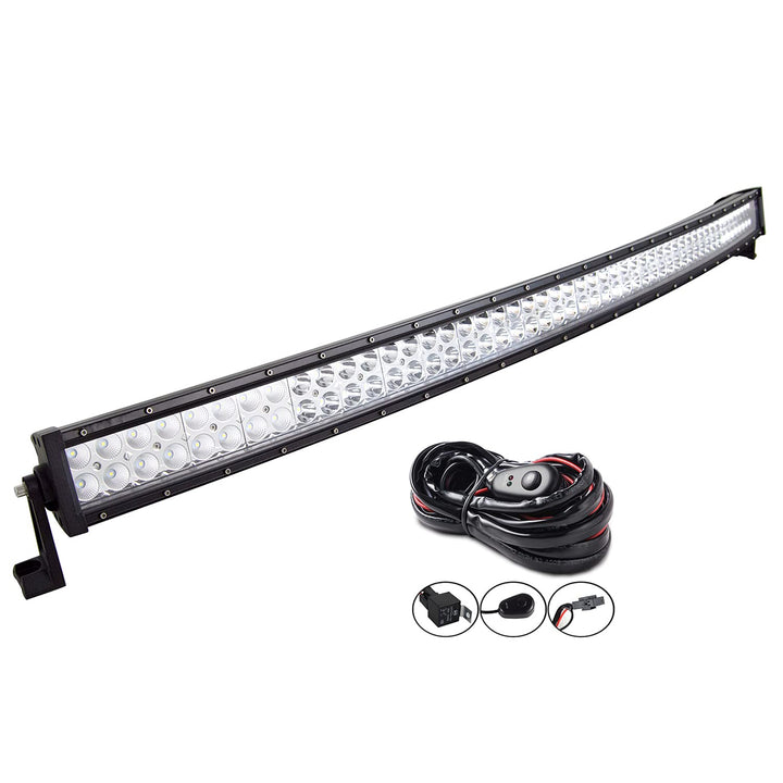 AUXTINGS LED-Lichtleiste 52 Zoll 132,1cm 300W gebogen LED arbeitsscheinwerfer Zusatzscheinwerfer Aut