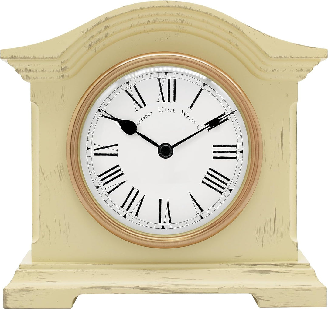 Towcester Clock Works Co. Acctim 33282 Falkenburg Kaminuhr, Cremefarben