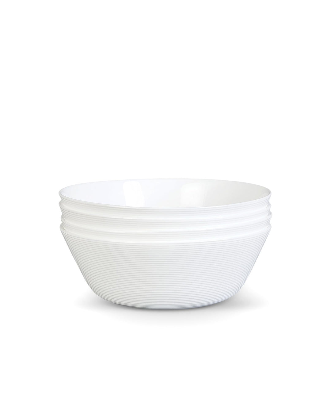 Suppenschalen Set 4-teilig, Opalglas 7,5 Zoll Weiss, Füllmenge: 1124 ml, für Ramen, Nudeln, Salat, O