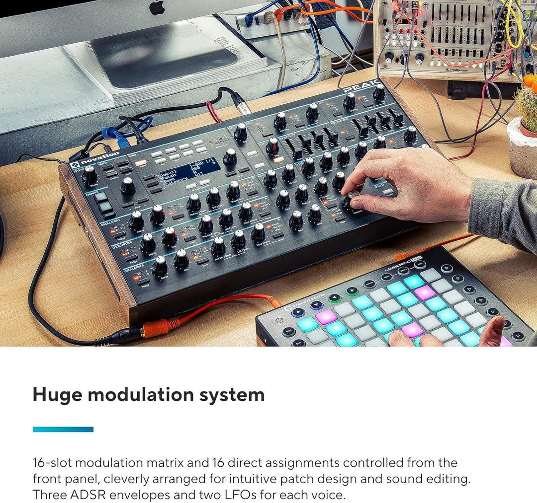 Novation Peak 8-stimmiger polyphonischer Desktop-Synthesizer Synthezizer Synzizer, Synzizer