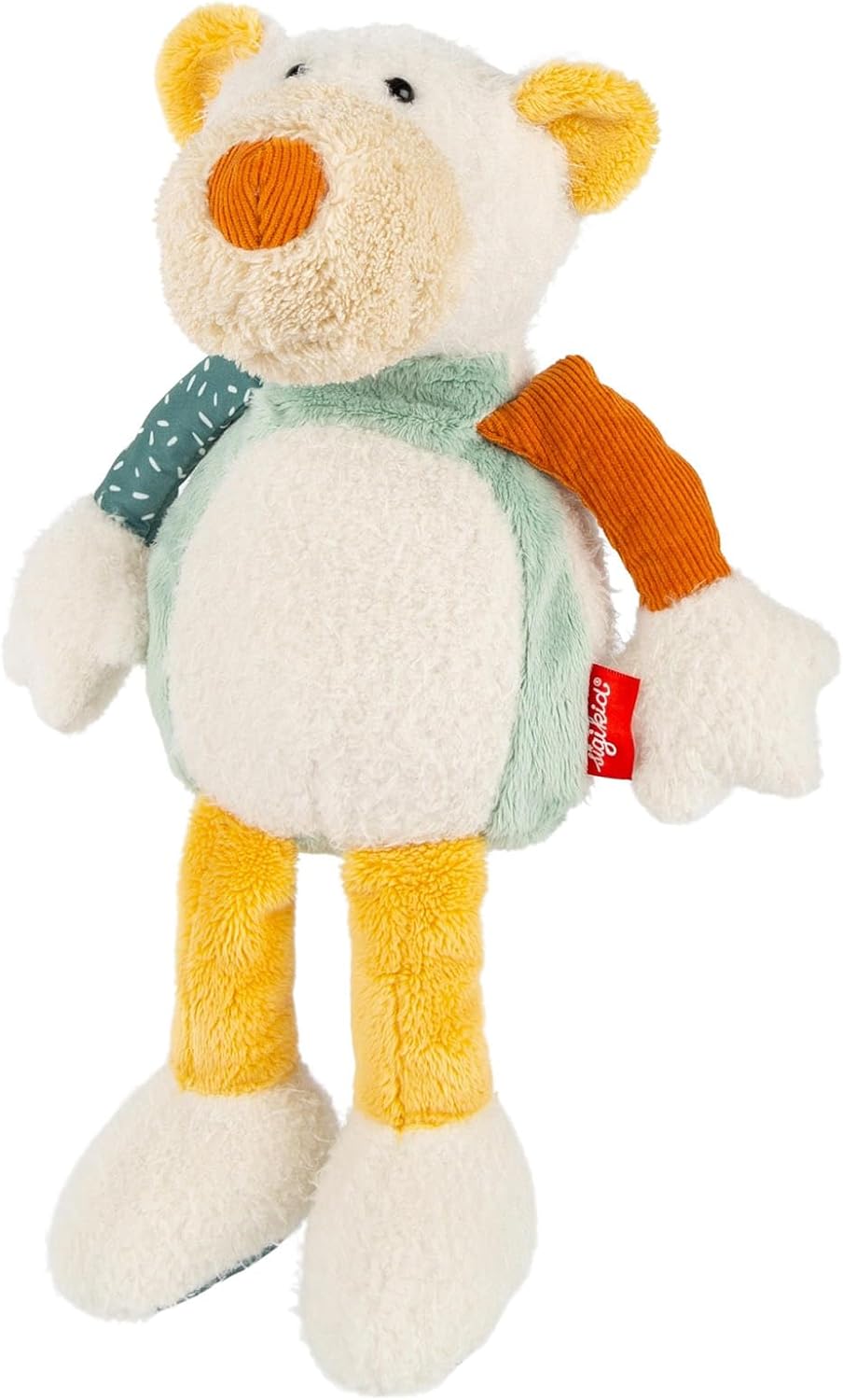 sigikid 43235 Patchwork Stofftier, Mehrfarbig/Eisbär, Mehrfarbig/Eisbär