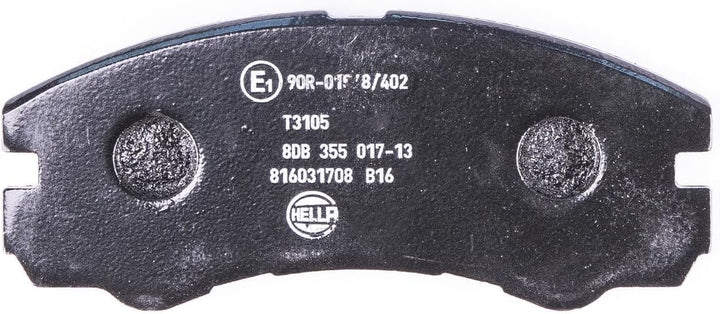 HELLA PAGID 8DB 355 017-131 Bremsbelagsatz - T3105 - Dicke/Stärke: 16.5mm - Bremssystem: Akebono - f