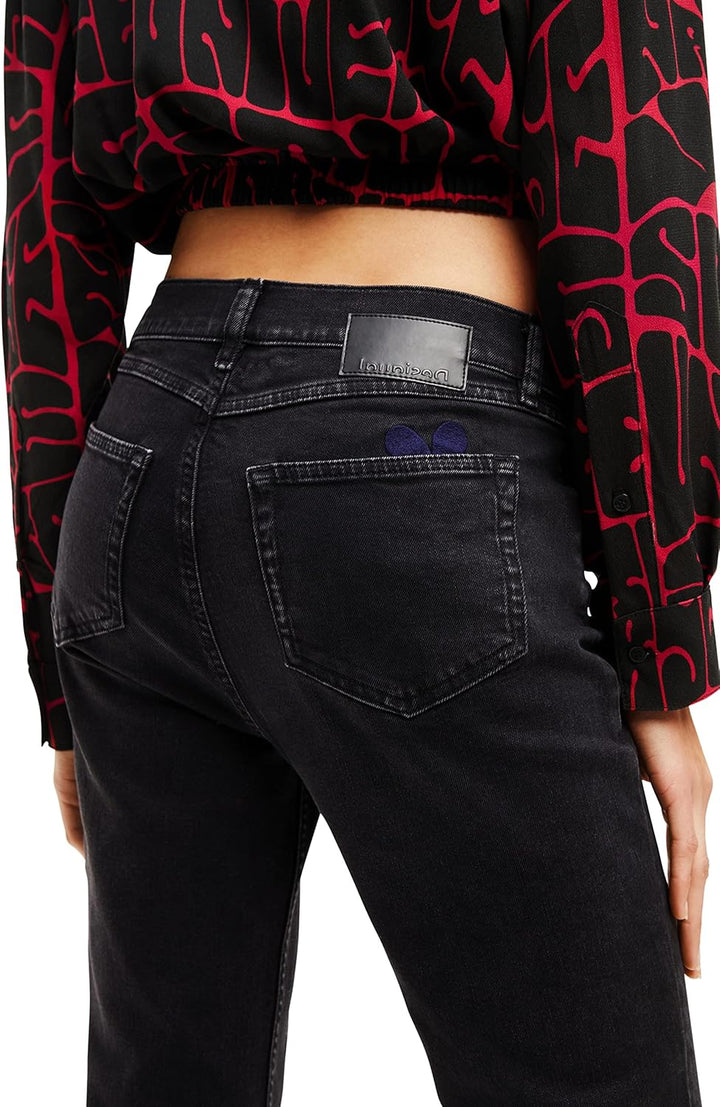 Desigual Damen Jeans Denim_mia, 2000 Black, 34 Schwarz, 34 Schwarz