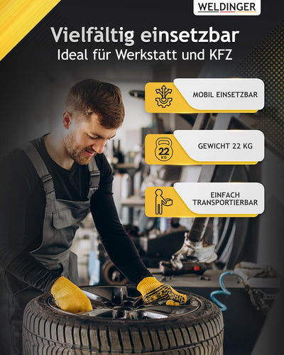 WELDINGER Flüsterkompressor FK 120 turbo pro 1500 W Luftabgabe 150 l/min ölfrei innenbeschichteter T