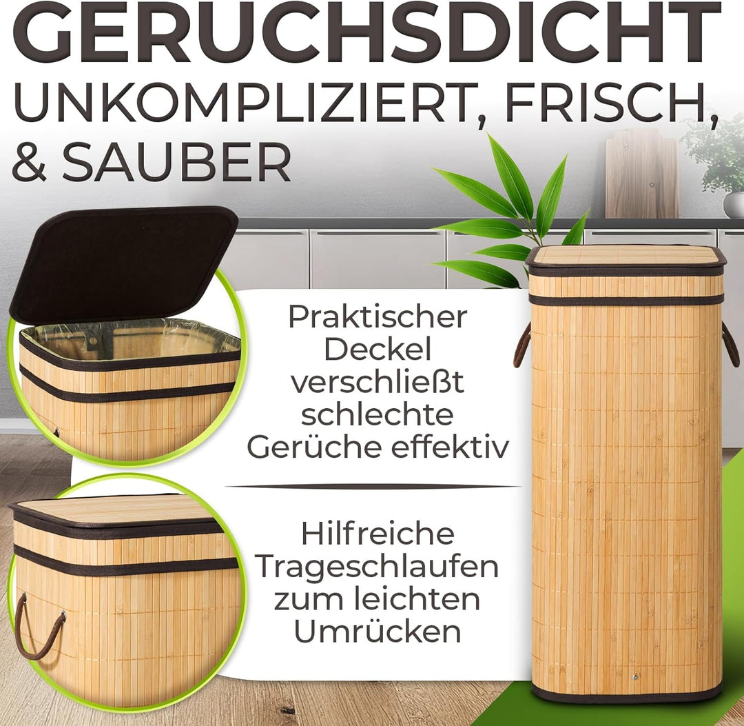 Gelber Sack Behälter schön und besonders stabil - Mülleimer Gelber Sack für extra schnellen Wechsel