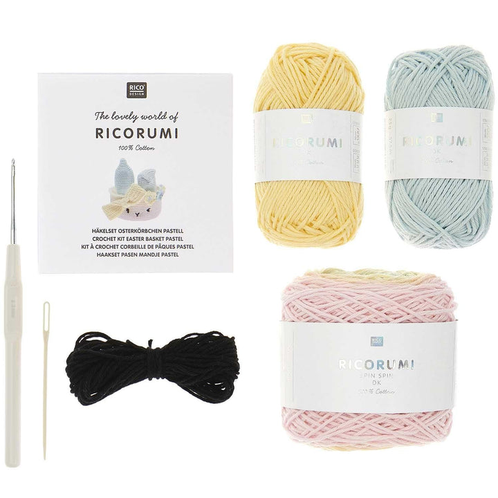 Ricorumi Häkel-Set "Oster-Körbchen pastell", Pastell