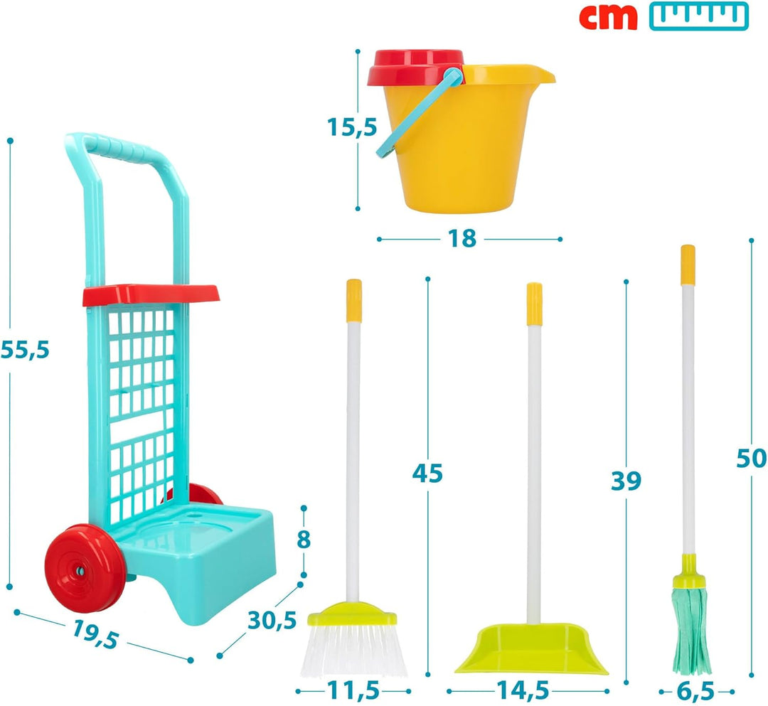 color baby Reinigungswagen My Home Blauer Eimer, Blauer Eimer