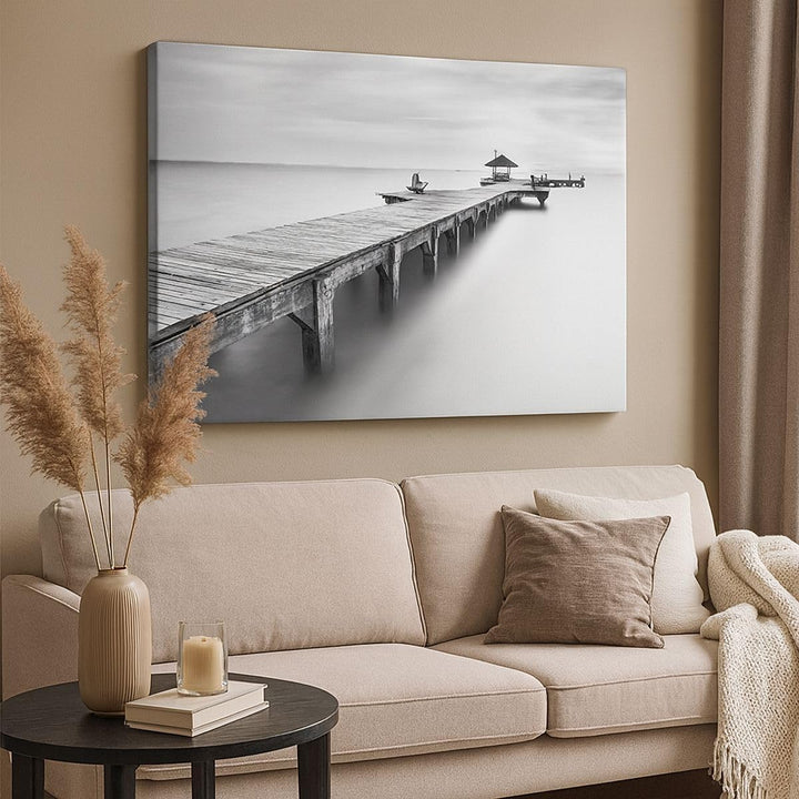 Bilder auf Leinwand 100x70cm Leinwandbild Thailand bucht strand brücke Gross Wanddeko Bild Schlafzim