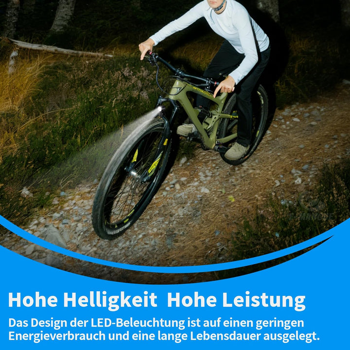 E-Bike LED Fahrradlicht Dynamo Vorne mit Tagfahrlicht, Standlichtfunktion, 40 LUX StVZO Zugelassen D