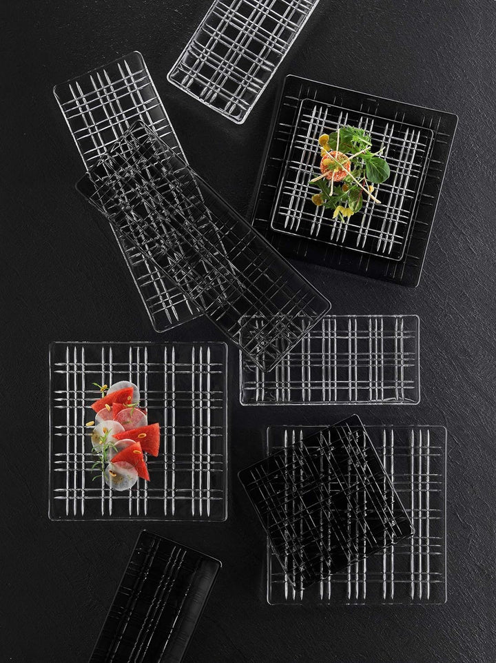 Spiegelau & Nachtmann, Servierplatten-Set, 2-tlg., Quadratisch, Kristallglas, Square, Grösse: 21 cm,