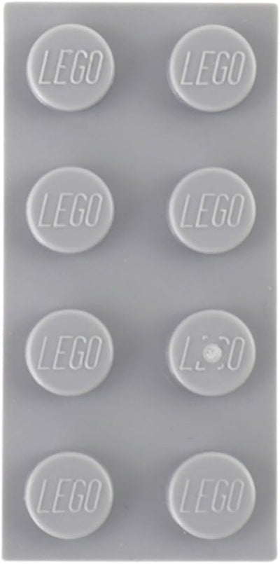 LEGO CITY - 50 Steine im seltenen neuen hellgrau mit 2x4 Noppen + 1 goldener Helm - BASIC STEINE