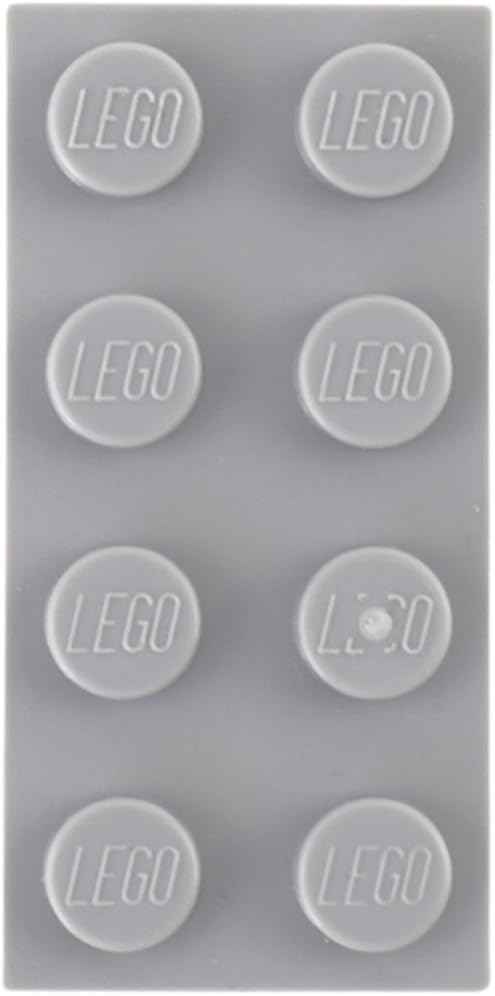 LEGO CITY - 50 Steine im seltenen neuen hellgrau mit 2x4 Noppen + 1 goldener Helm - BASIC STEINE
