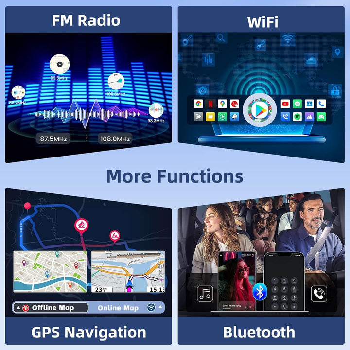 Hikity [4+64GB] Android 15 Autoradio CarPlay Android Auto Wireless für Renault Dacia SANDERO 2014-20