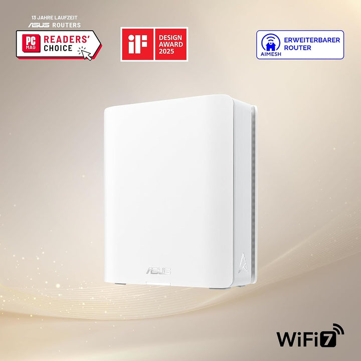 ASUS ZenWiFi BT8 Tri-Band WiFi 7 (802.11be) Smart AiMesh Extendable Router BT8 1er Pack Weiss, BT8 1