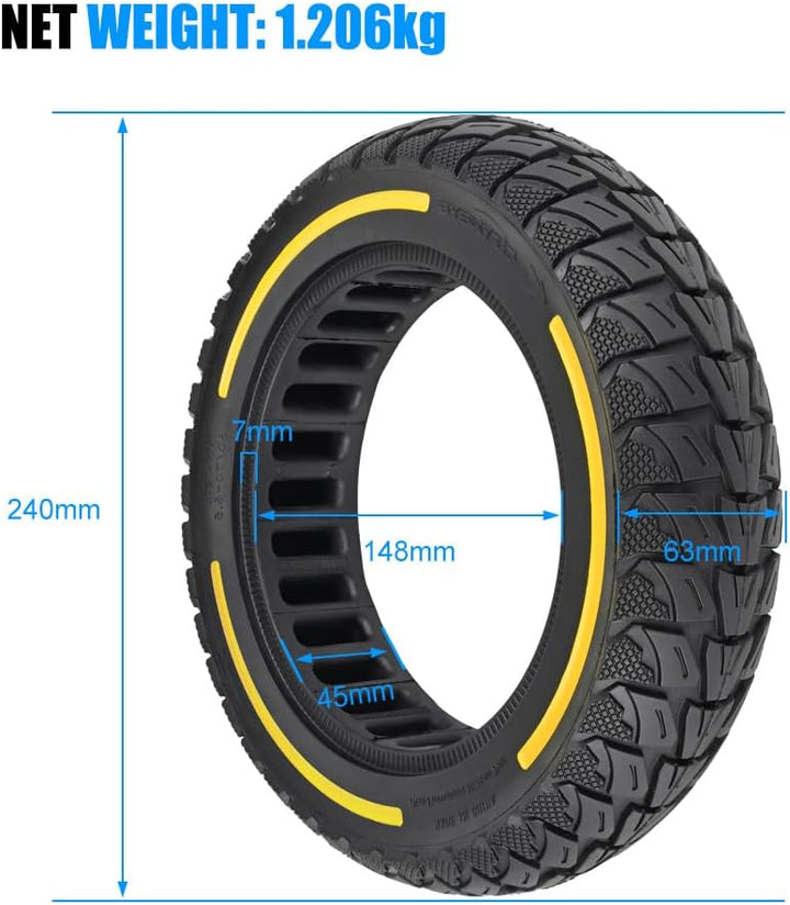 60/70-6,5 Vollgummireifen 10 Zoll Solide Reifen für Xiaomi 5/5 Pro/5 Max,für Ninebot Max G30/Max G30
