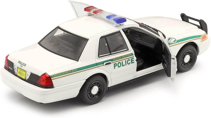 Greenlight Ford Crown Victoria Interceptor Miami Police 2001 weiss Dexter Modellauto 1:24 Collectibl