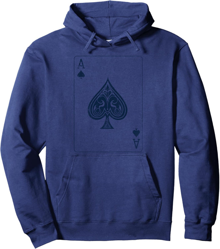 Ace Of Spades Card Gambling Poker Vintage Pullover Hoodie