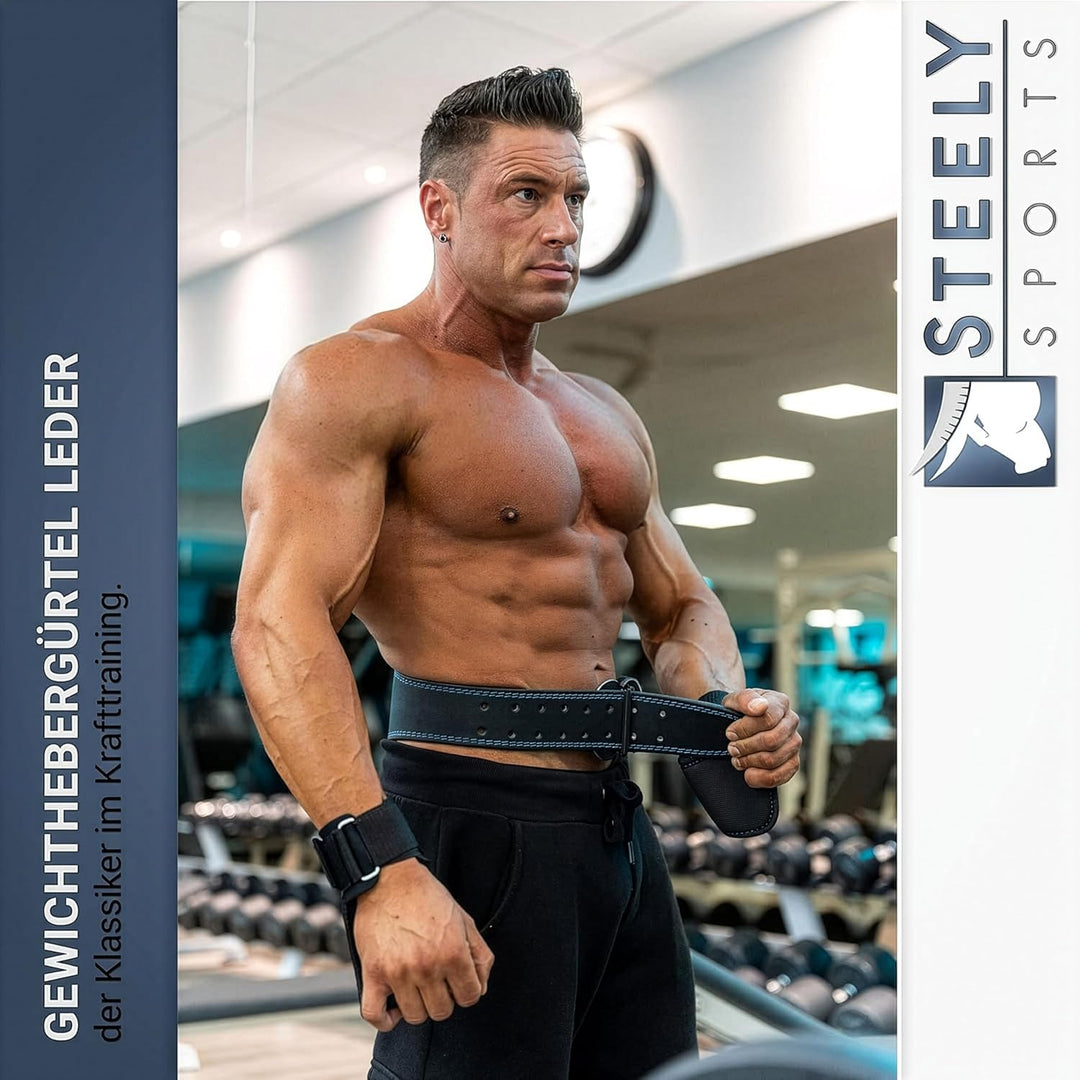 Herren Gewichthebergürtel Leder/Trainingsgürtel (Krafttraining Bodybuilding Gürtel, Gurt Gewichthebe