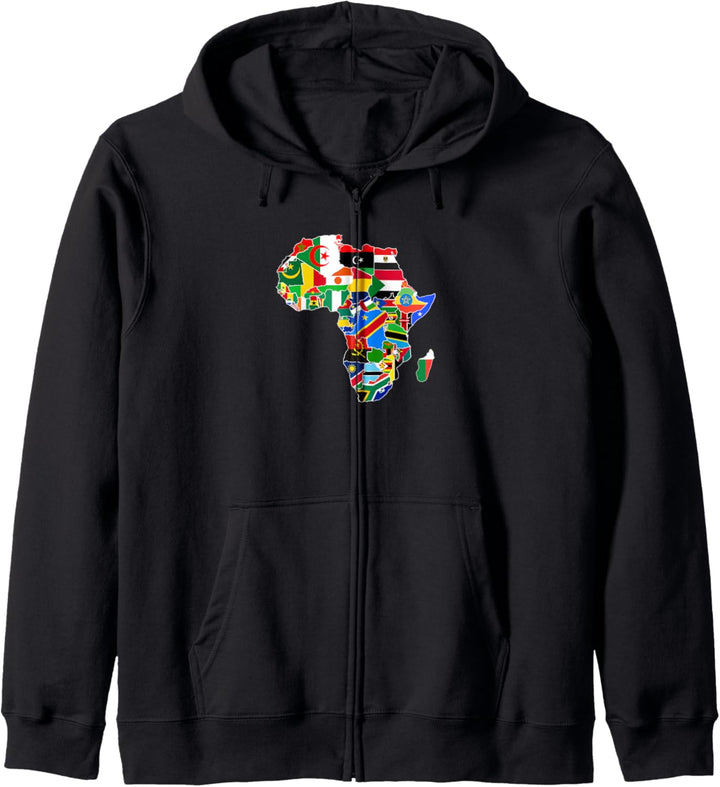 Afrika Karte afrikanische Kultur Kunst Mutterland Geschenk Kapuzenjacke