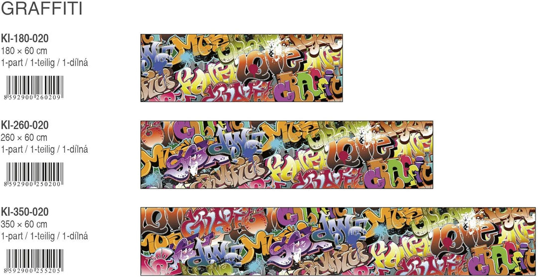 DIMEX Küchenrückwand Folie selbstklebend Graffiti | Klebefolie - Dekofolie - Spritzschutz für Küche