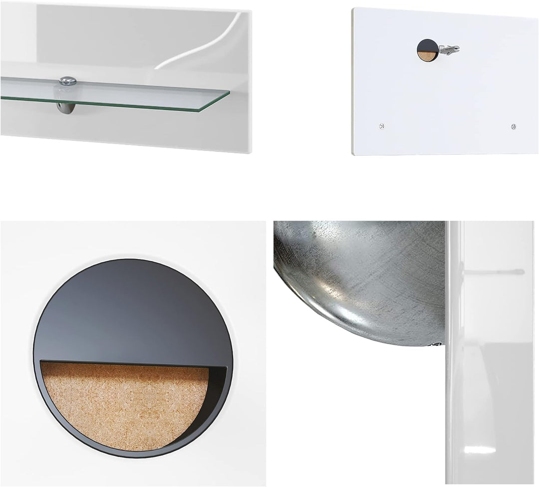 Vladon Wandregal Bari in Avola-Anthrazit - Modernes Schweberegal (98 x 20 x 19 cm) 98 cm Avola-anthr