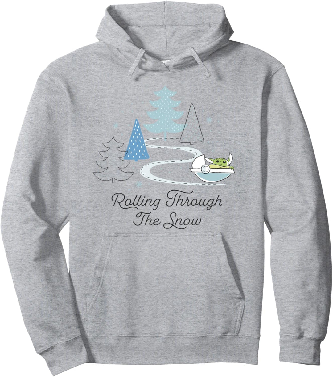 Star Wars Christmas The Child Rolling Through The Snow Pullover Hoodie