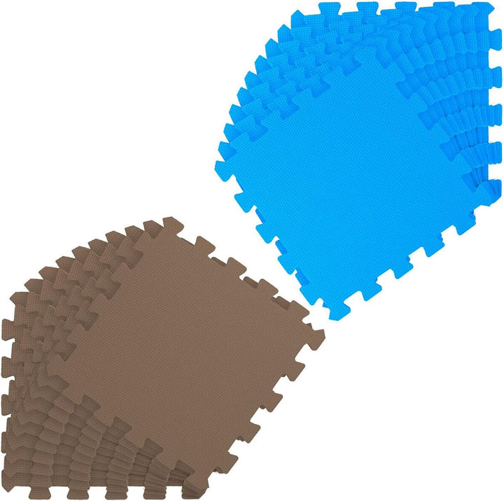 LittleTom 18 Teile Spielmatte Baby ab Null - 30x30 Schaumstoff Puzzlematte Kinder Isomatte Baby Spie