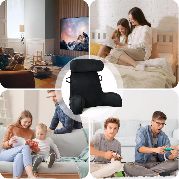 Lesekissen - Samt Lesekissen für das Sitzen im Bett Erwachsene, Rückenkissen für das Sitzen im Bett