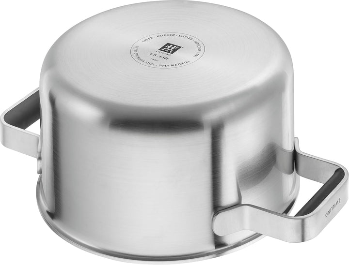 ZWILLING PURE Kochtopfset, 5-tlg, 18/10 Edelstahl, Stay-Cool-Griffe, Spülmaschinengeeignet, Integrie