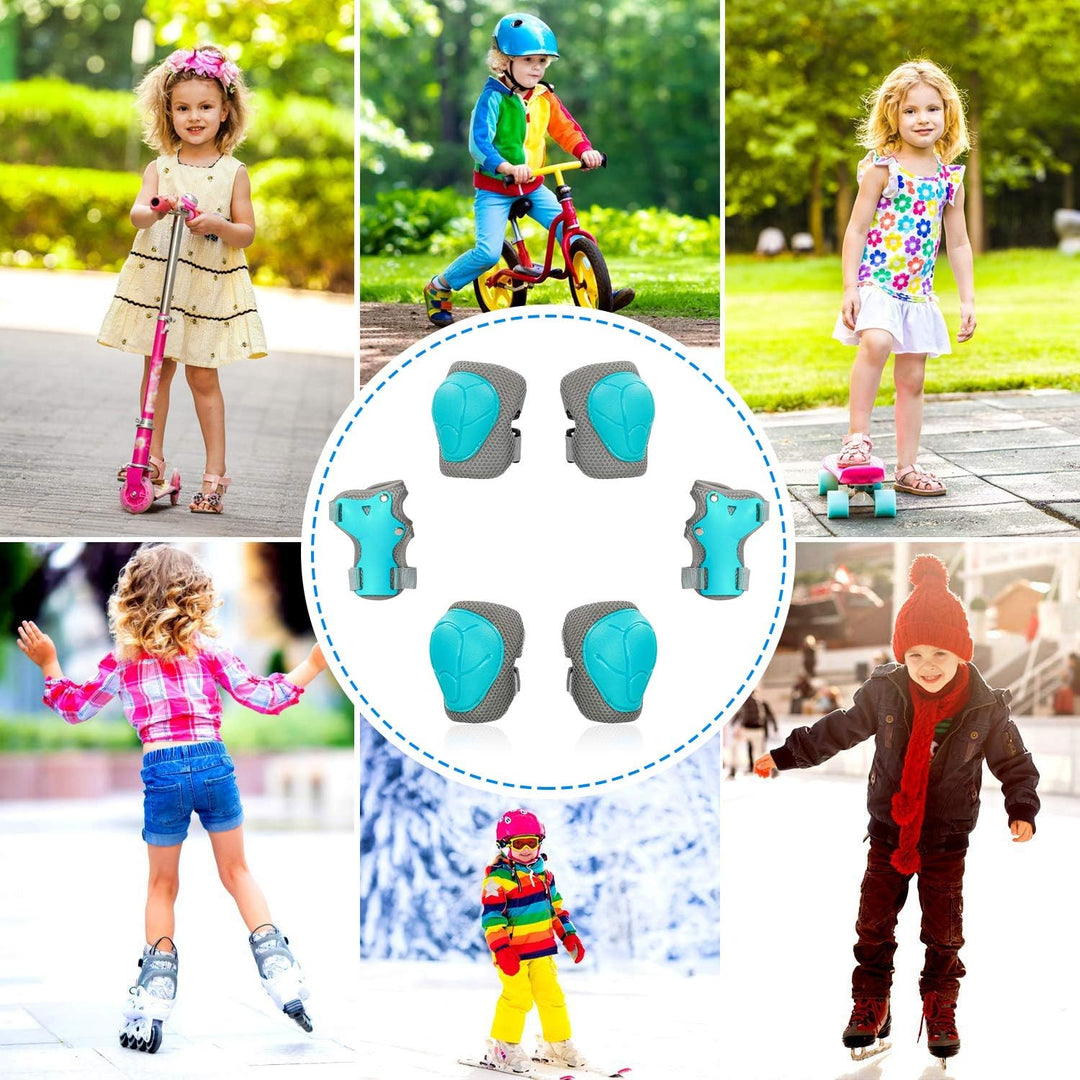 LANOVAGEAR Knieschoner Kinder 2-16 Jahre Schoner Inliner Kinder - Skate Protektoren Set-6er - Kniesc