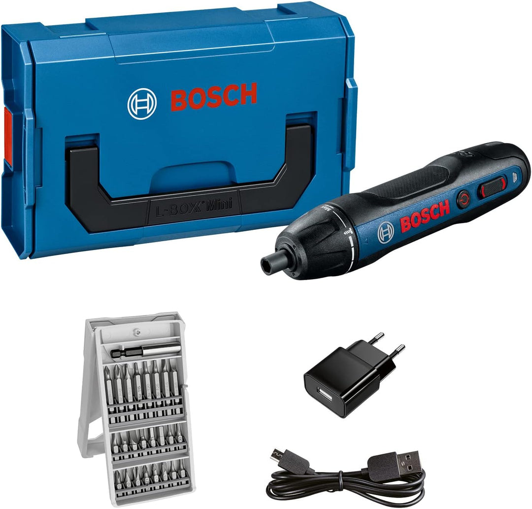 Bosch Professional Akkuschrauber Bosch GO (inkl. 25-tlg. Bit-Set, Ladekabel, L-BOXX Mini) Standard,