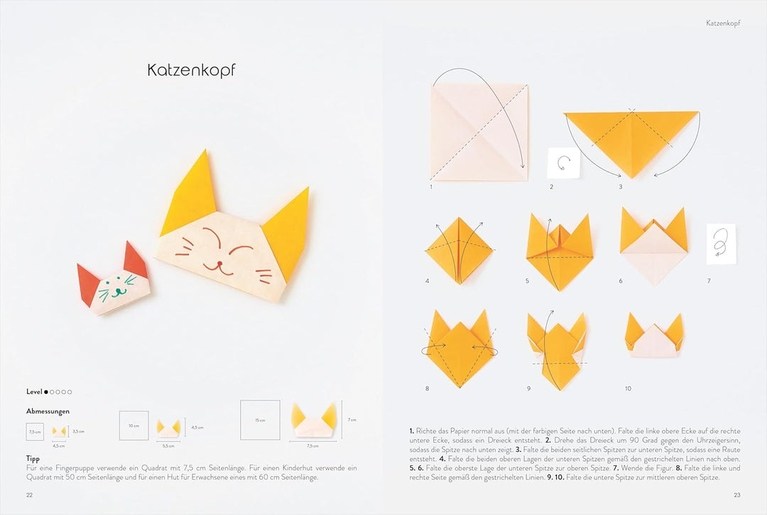 Bastelbuch Erwachsene – Das grosse Origami Buch: Über 50 Origami Ideen (Tiere, Pflanzen & Co.). Anle