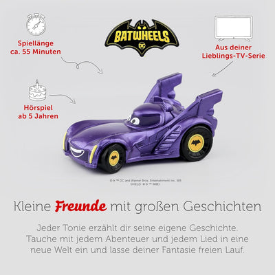 tonies Hörfigur für Toniebox, DC – Batwheels, Hörspiel mit 5 Geschichten für Kinder ab 5 Jahren, Spi