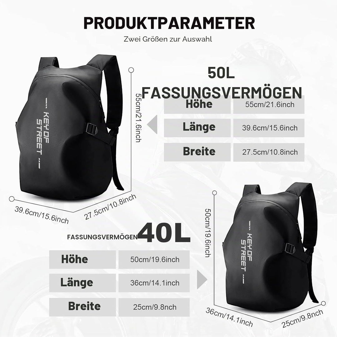 Motorradrucksäcke für Herren, wasserdichter Helmrucksack, Motorradzubehör, Laptoptaschen, Reiserucks