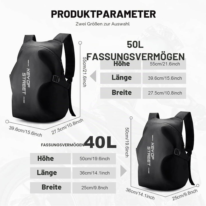 Motorradrucksäcke für Herren, wasserdichter Helmrucksack, Motorradzubehör, Laptoptaschen, Reiserucks