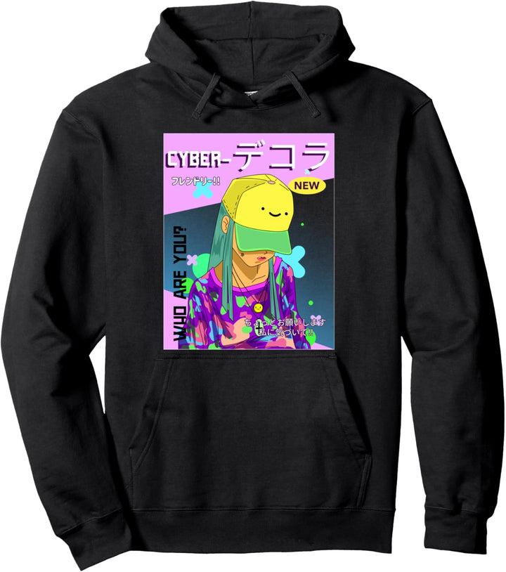 Japanische Mode, Anime, Manga, Cyber – Pullover Hoodie