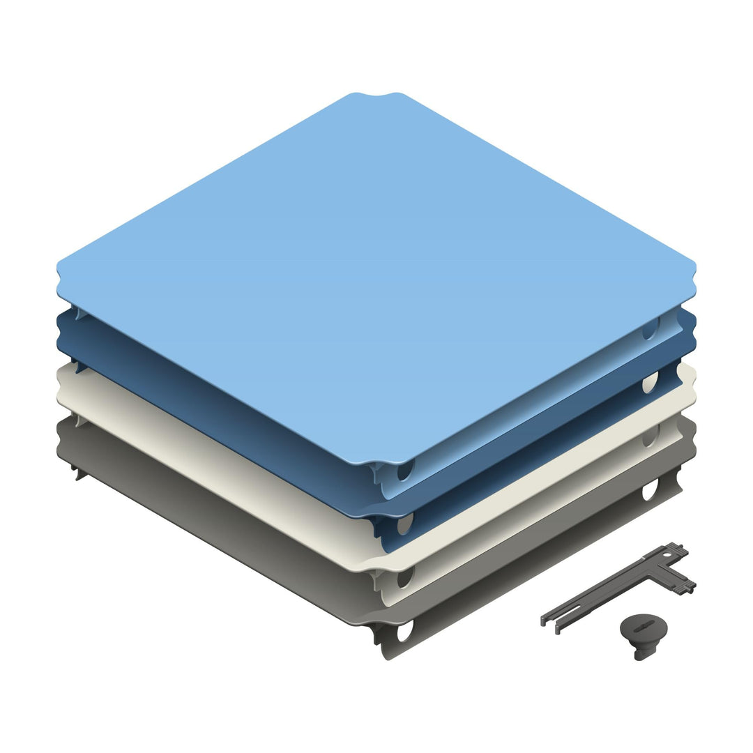 QUADRO Plattenset S – Erweiterungs-Set mit 4 grossen Platten für Plattformen und Stufen, ab 6 Monate