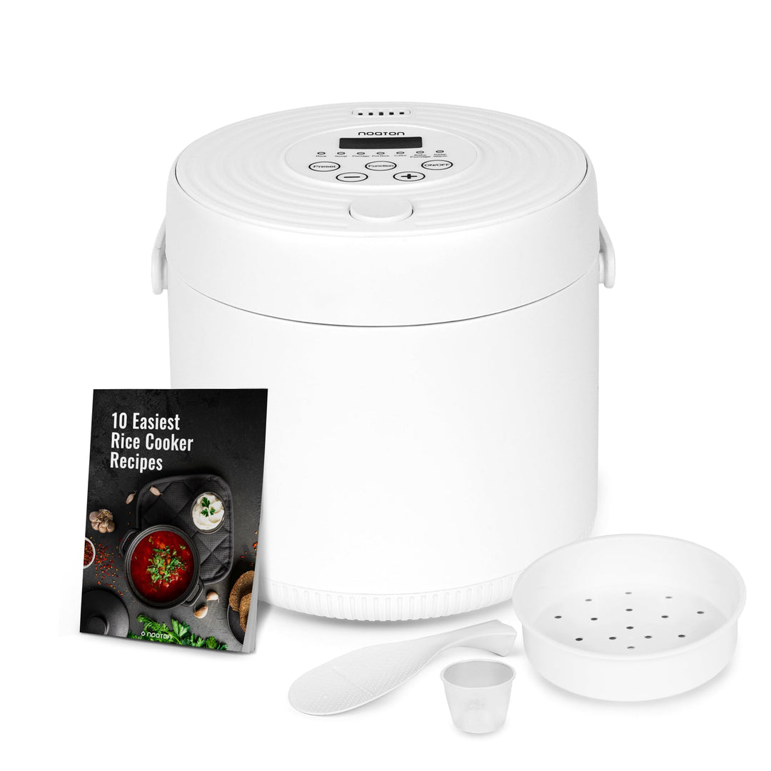Noaton RC120W, Multifunktionaler Reiskocher, 2 L, 6 Programme, Warmhaltefunktion, Timer, Dampfgarer-