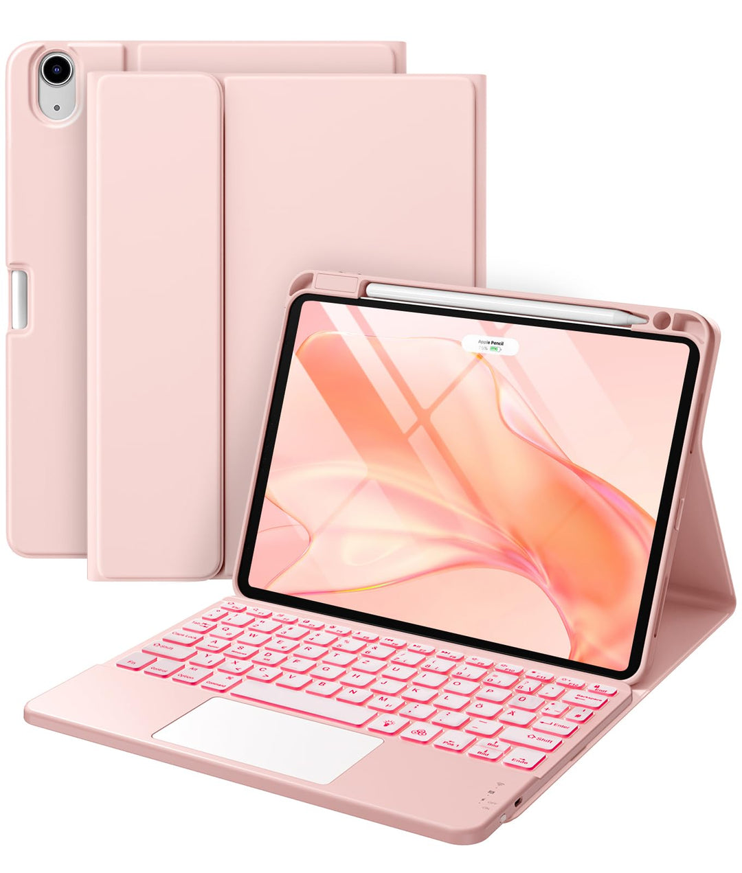 Vobafe Hülle mit Tastatur für iPad Air 11 Zoll (2025 M3/2024 M2), iPad Air 5 4 2022/2020 10,9 Zoll,