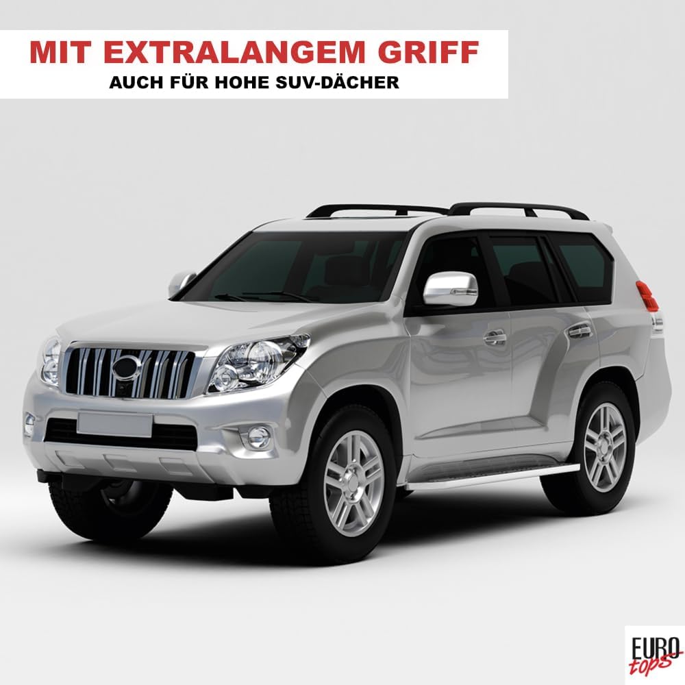 EUROtops Profi Car Duster Handbesen, Auto-Reinigung ohne Wasser Rot Extra Lang, Rot Extra Lang