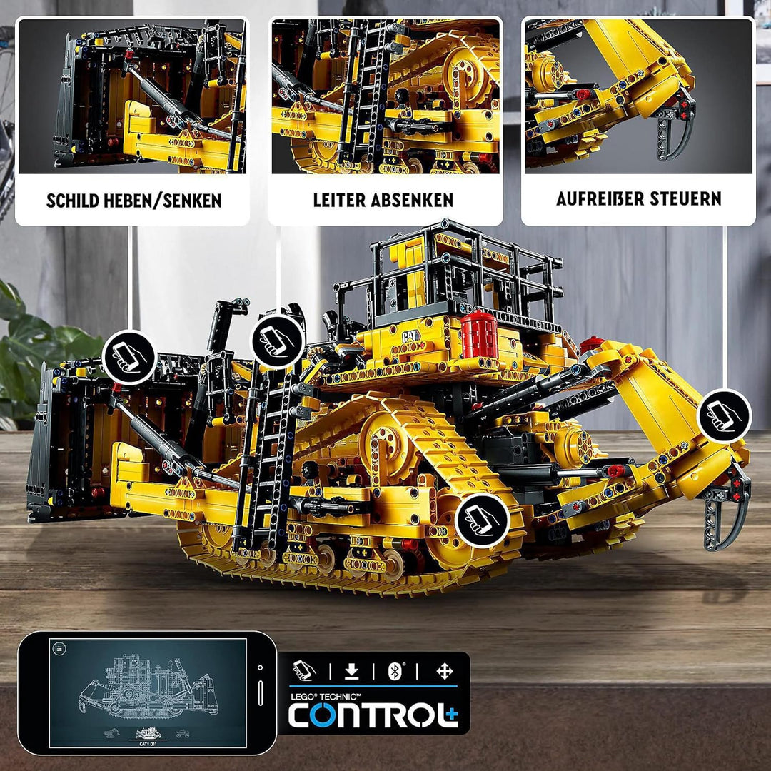 LEGO 42131 Technic Appgesteuerter Cat D11 Bulldozer, Set für Erwachsene, ferngesteuerte Autos, Gesch