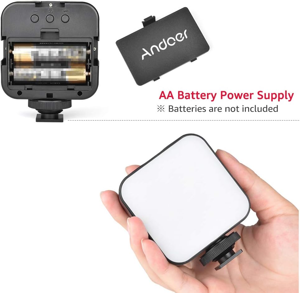 Andoer Smartphone-Video-Rig mit 2 LED-Video-Lichtern, Handy-Video-Stabilisator, Stativhalterung für