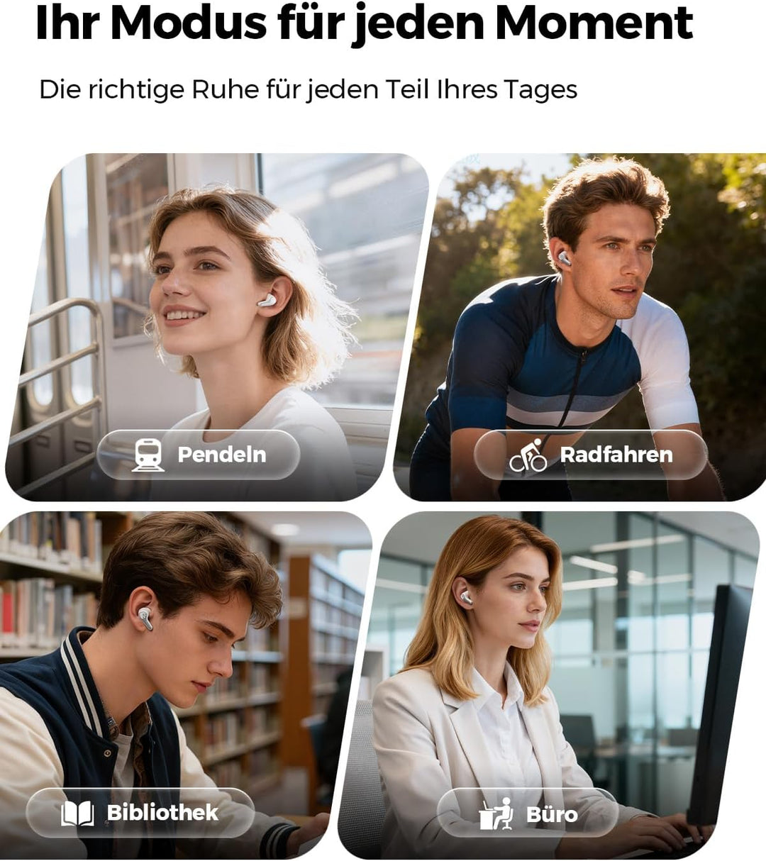 SoundPEATS C30 Noise Cancelling kopfhörer, Bluetooth Kopfhörer mit Hi-Res LDAC, 12mm Treiber, 52 Std