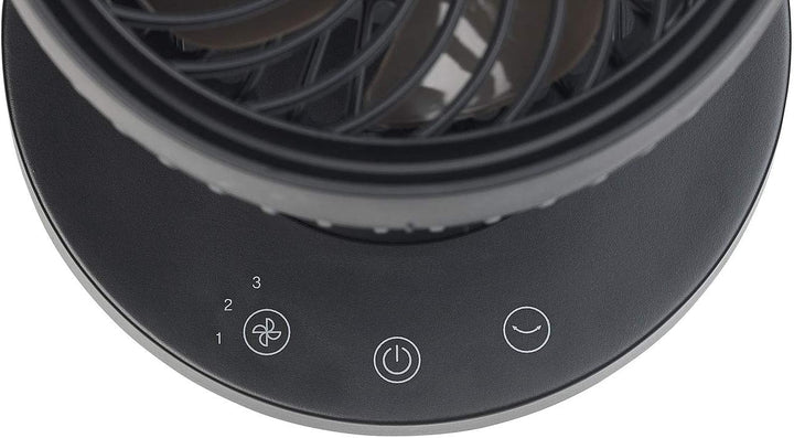 Sichler Haushaltsgeräte Ventilator Auto: USB-Tischventilator, 3 Stufen, Oszillation, bürstenloser Mo